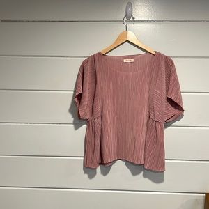Madewell Mauve Textured Top, Size M